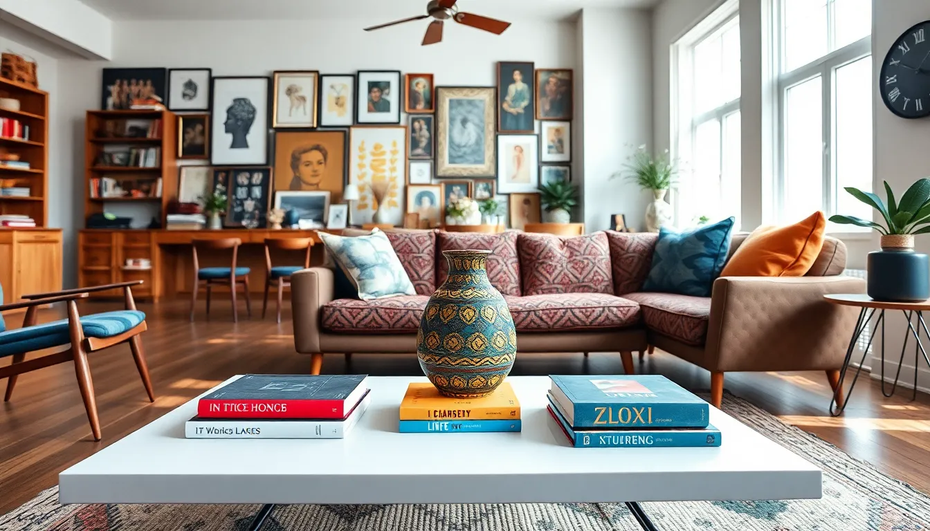 Stylish interior showcasing 319 decor blending modern and rustic elements.